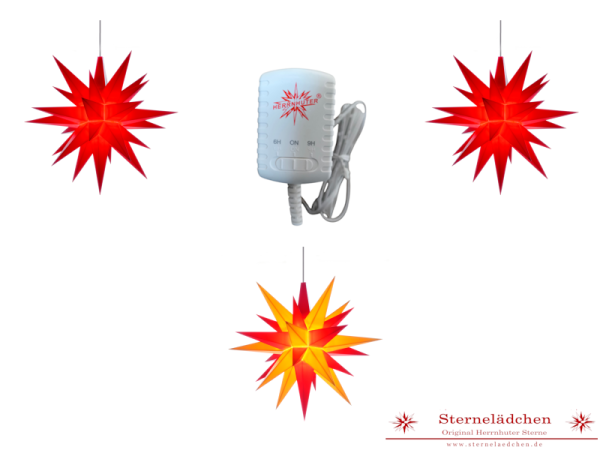 Sterne-Set A1e rot/gelb-rot/rot